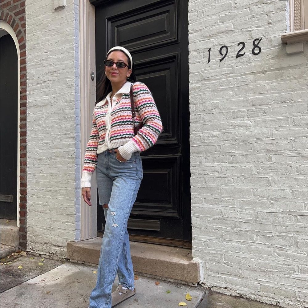 Zara Stripped Knit Jacket